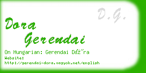 dora gerendai business card